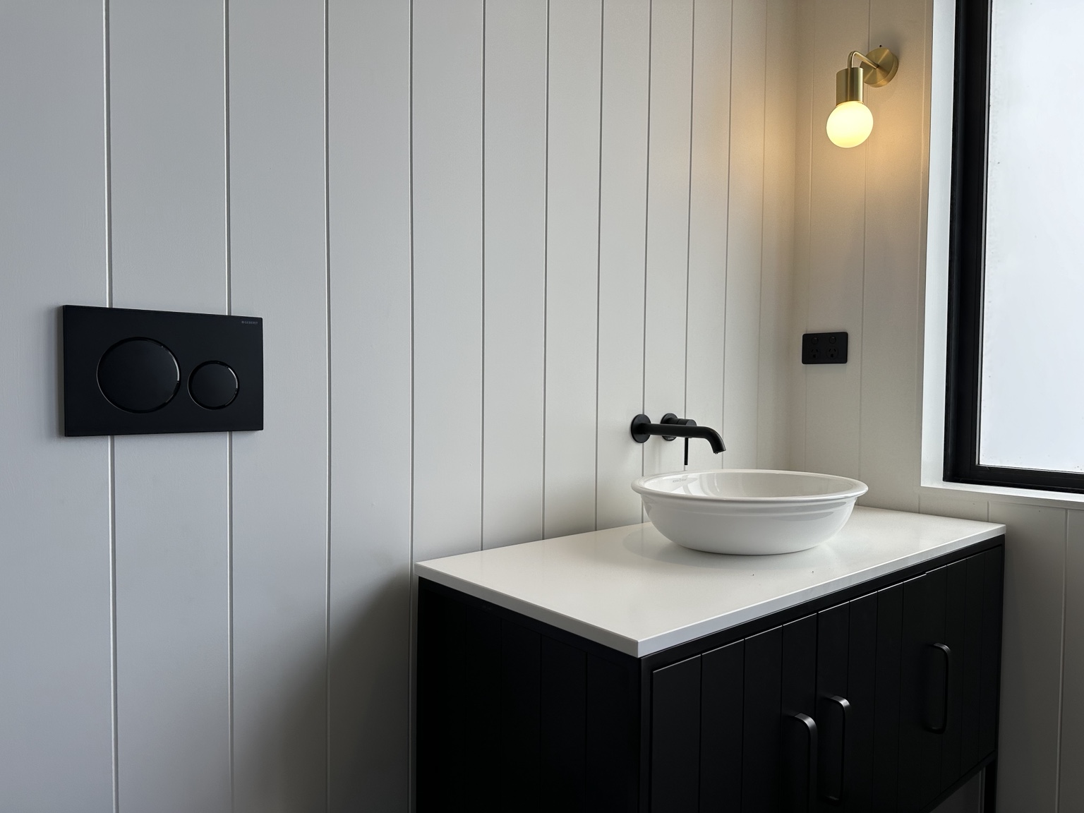 Bathroom feature lighting and power