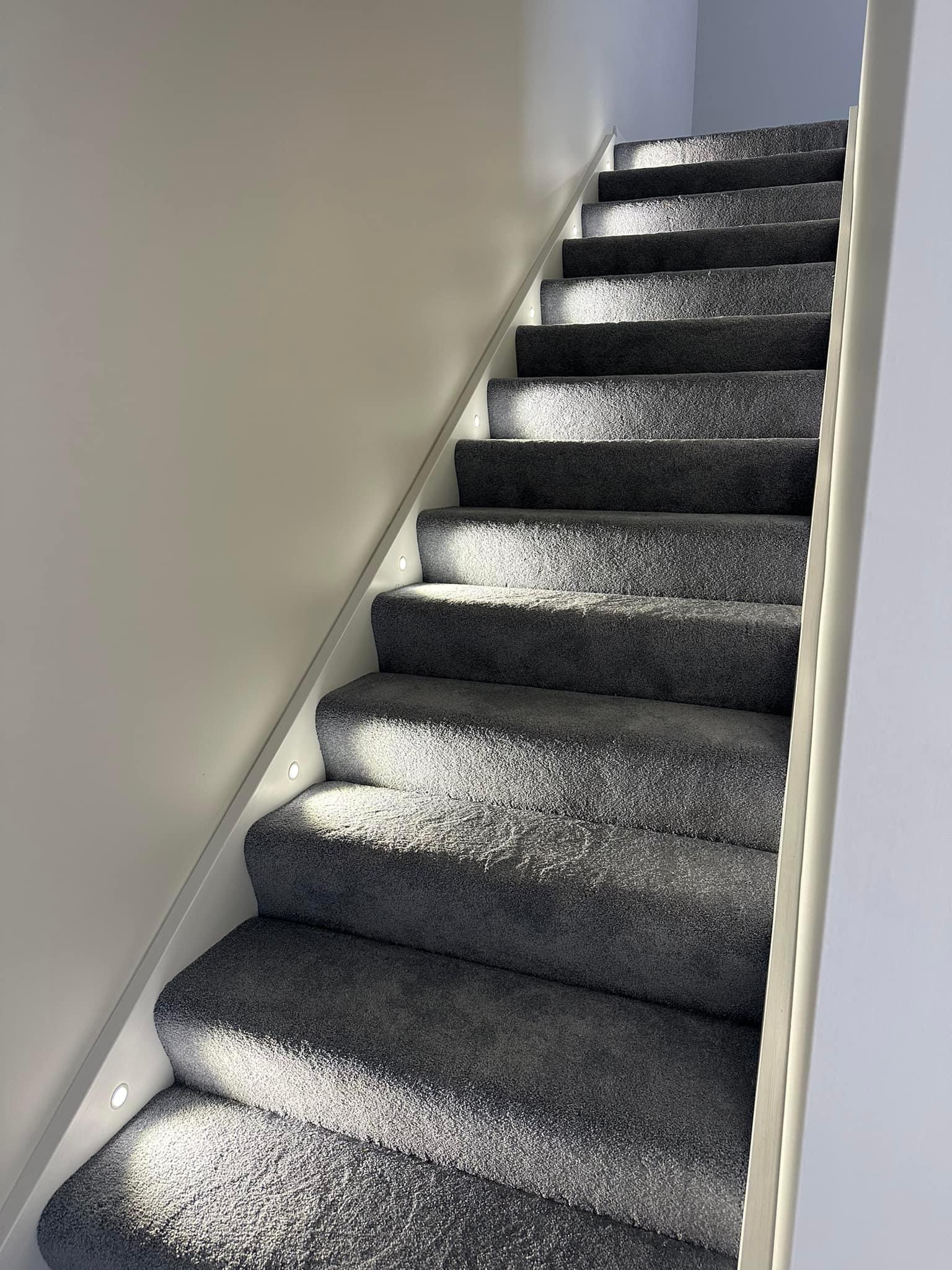 Staircase feature lighting installation